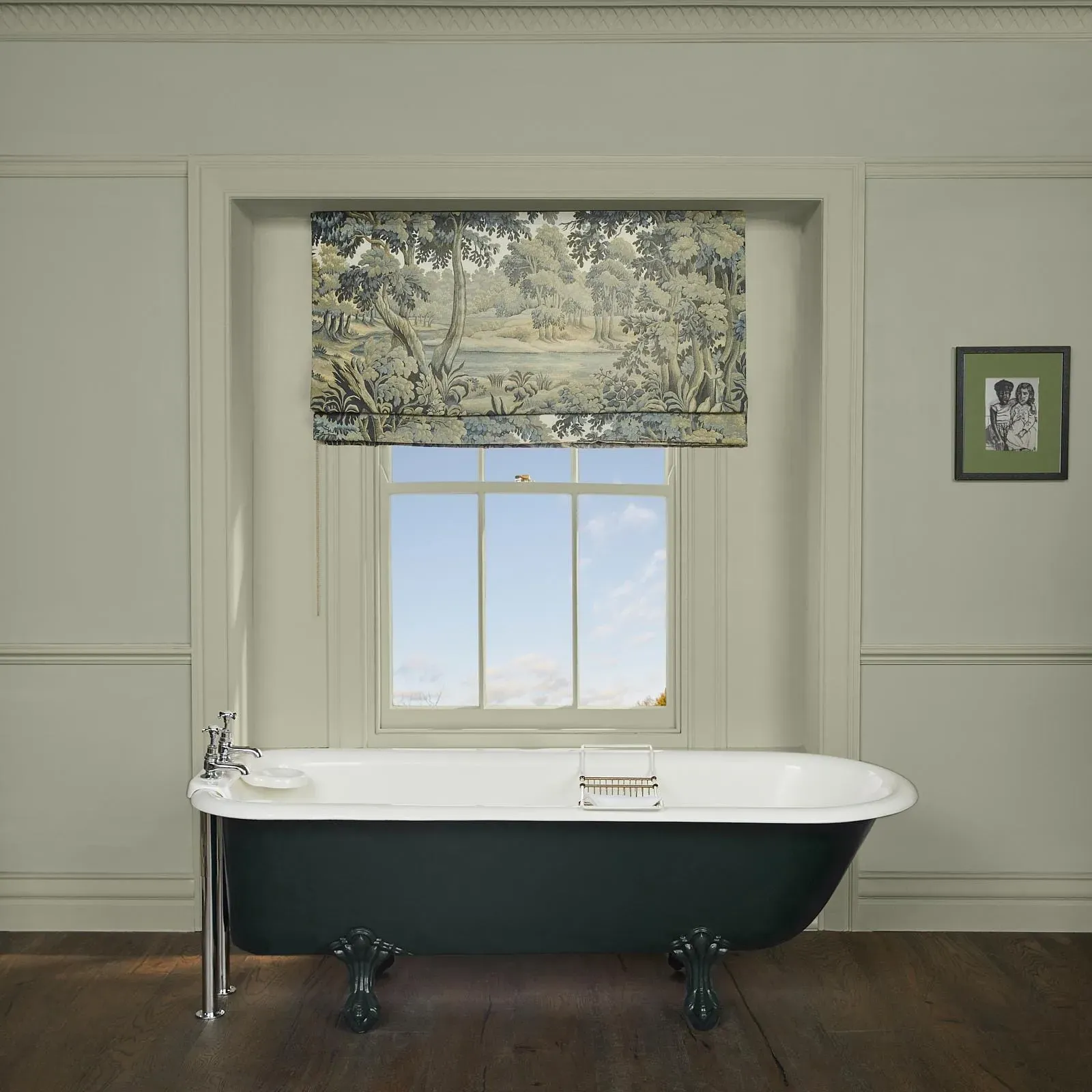 PLANTASIA Roman Blind - Sage, Cotton Linen