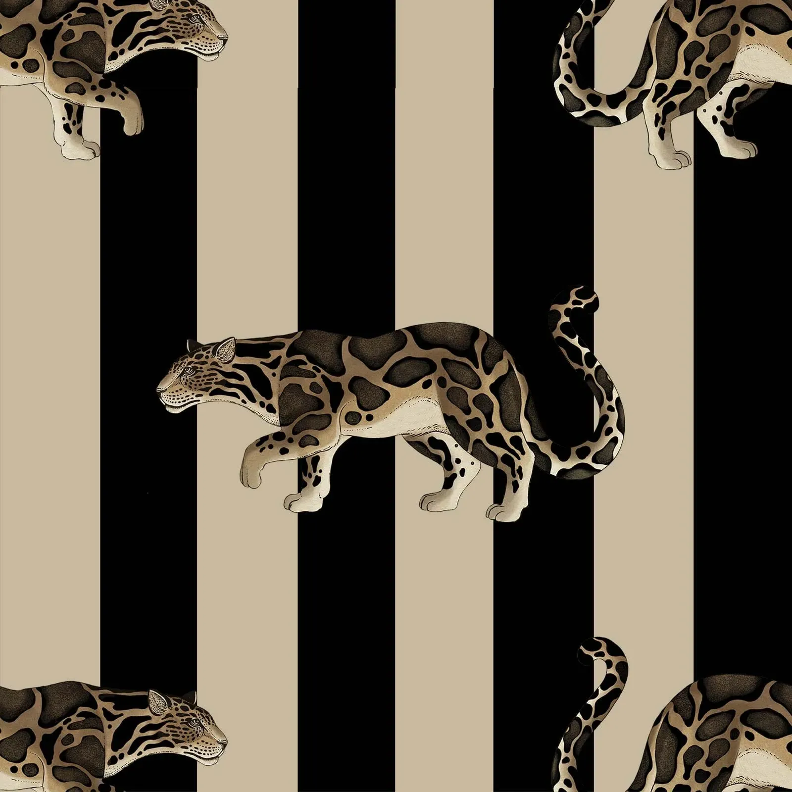 PROWL Art Deco Wallpaper Sample - Clay & Black product