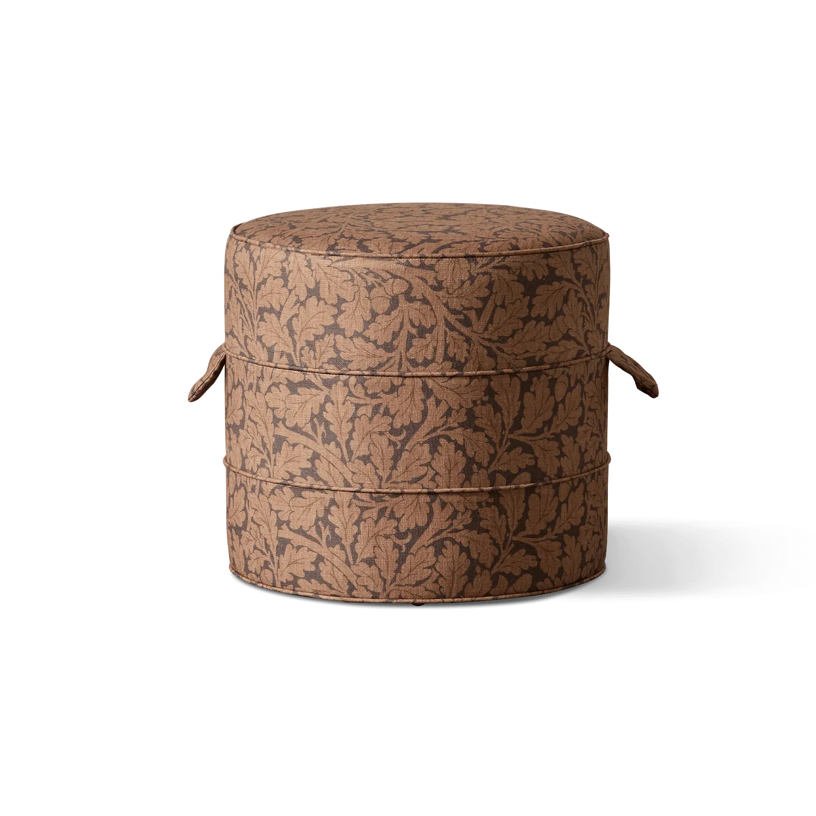 QUERCUS Small Round Hassock - Aubergine, Linen image