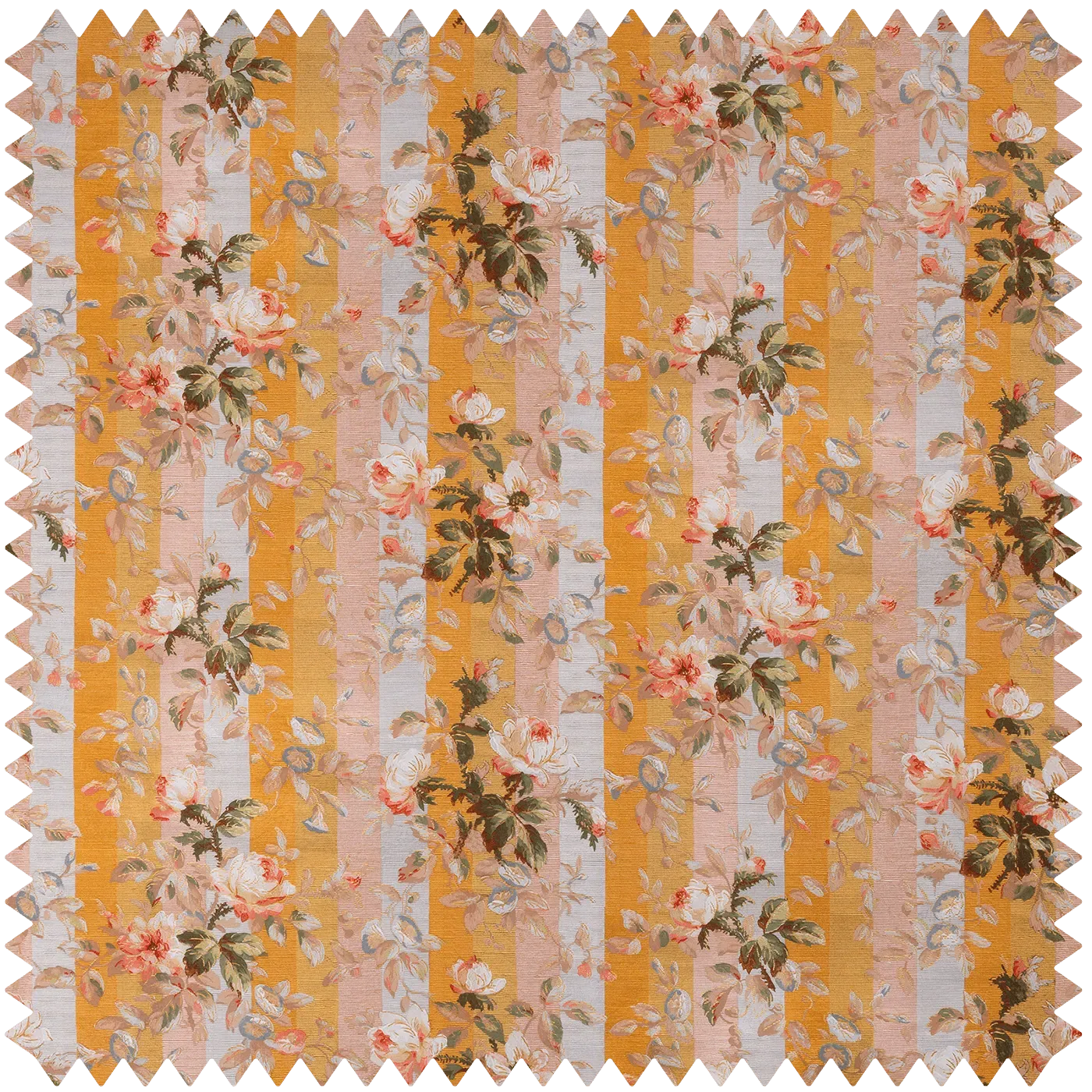 Rainbow Rose Cotton Linen Fabric - Dusk Stripe product