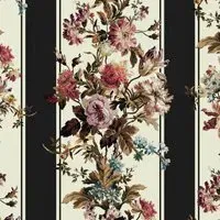 Rosetta Garland Wallpaper - Noir