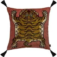 SABER Large Tassel Velvet Cushion - Pink