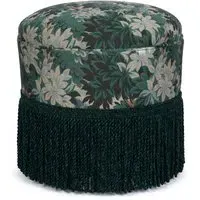 Silva Jacquard Ottoman - Cerulean