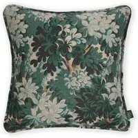 SILVA Medium Piped Jacquard Cushion - Cerulean