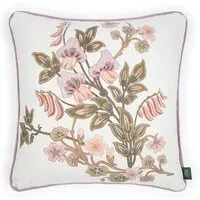 THE DANCING ORCHIDS Medium Cushion - Ecru, Hemp