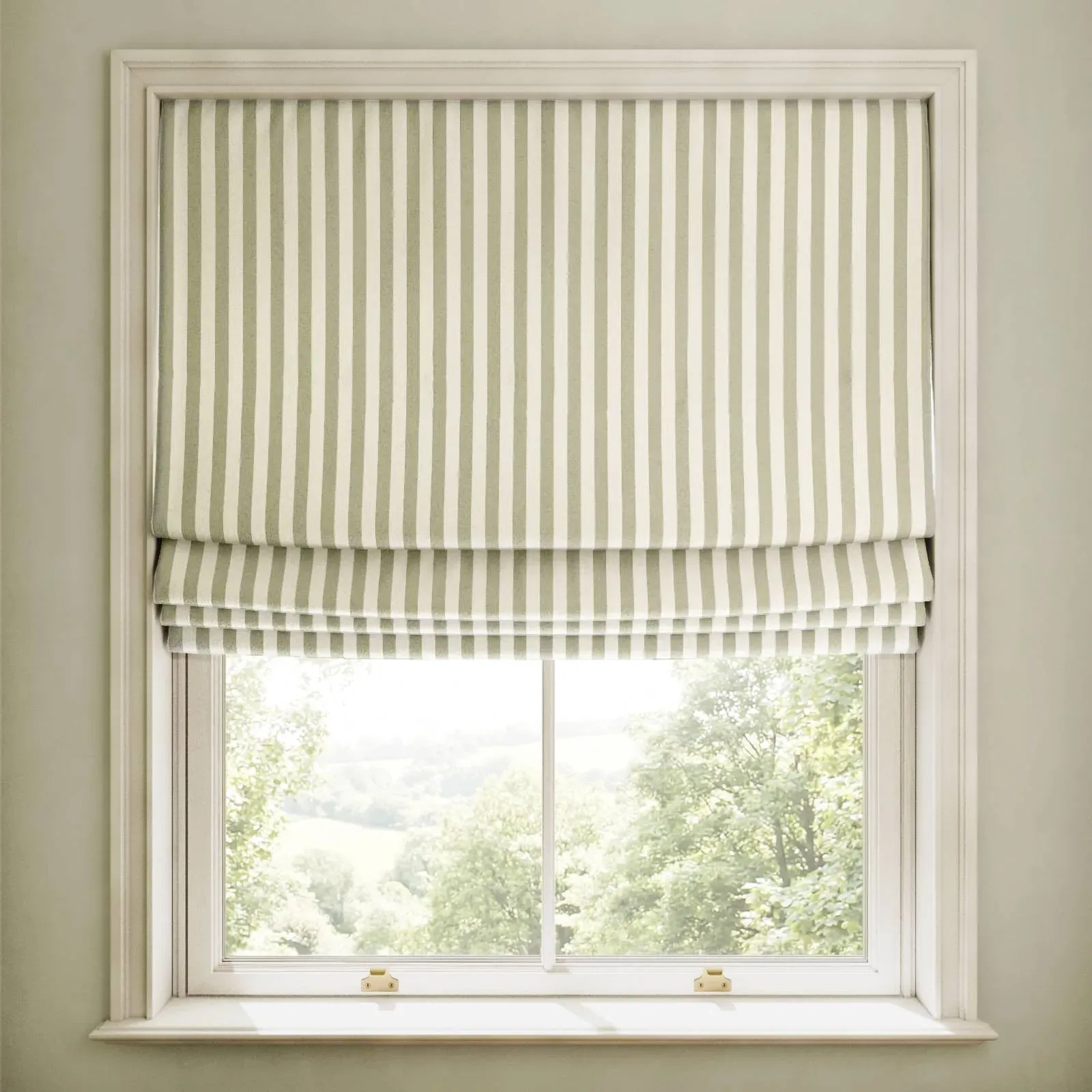 Trematon Stripe Blind - Verdigris, Cotton product