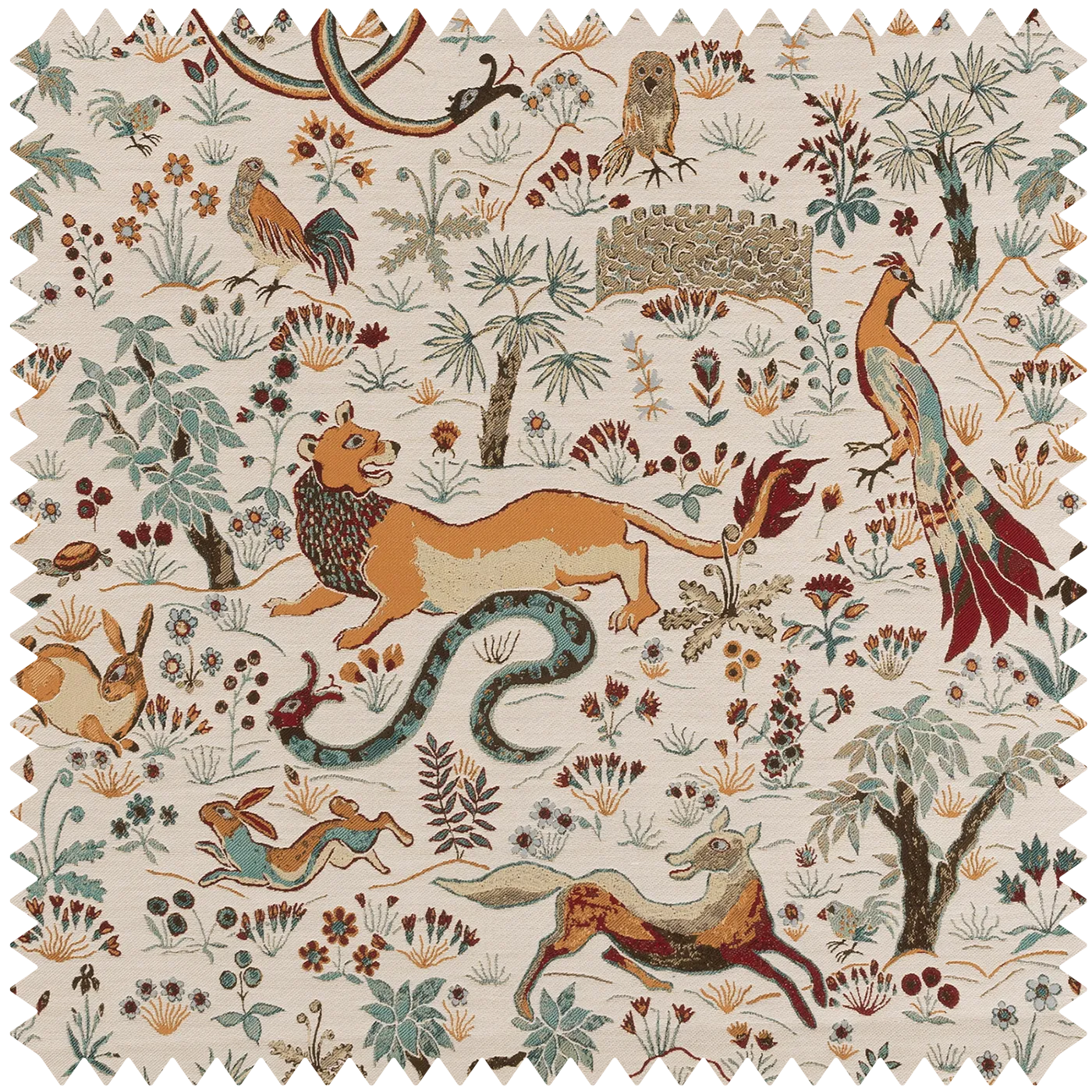 Trematonia Jacquard Fabric - Ecru, Cotton product