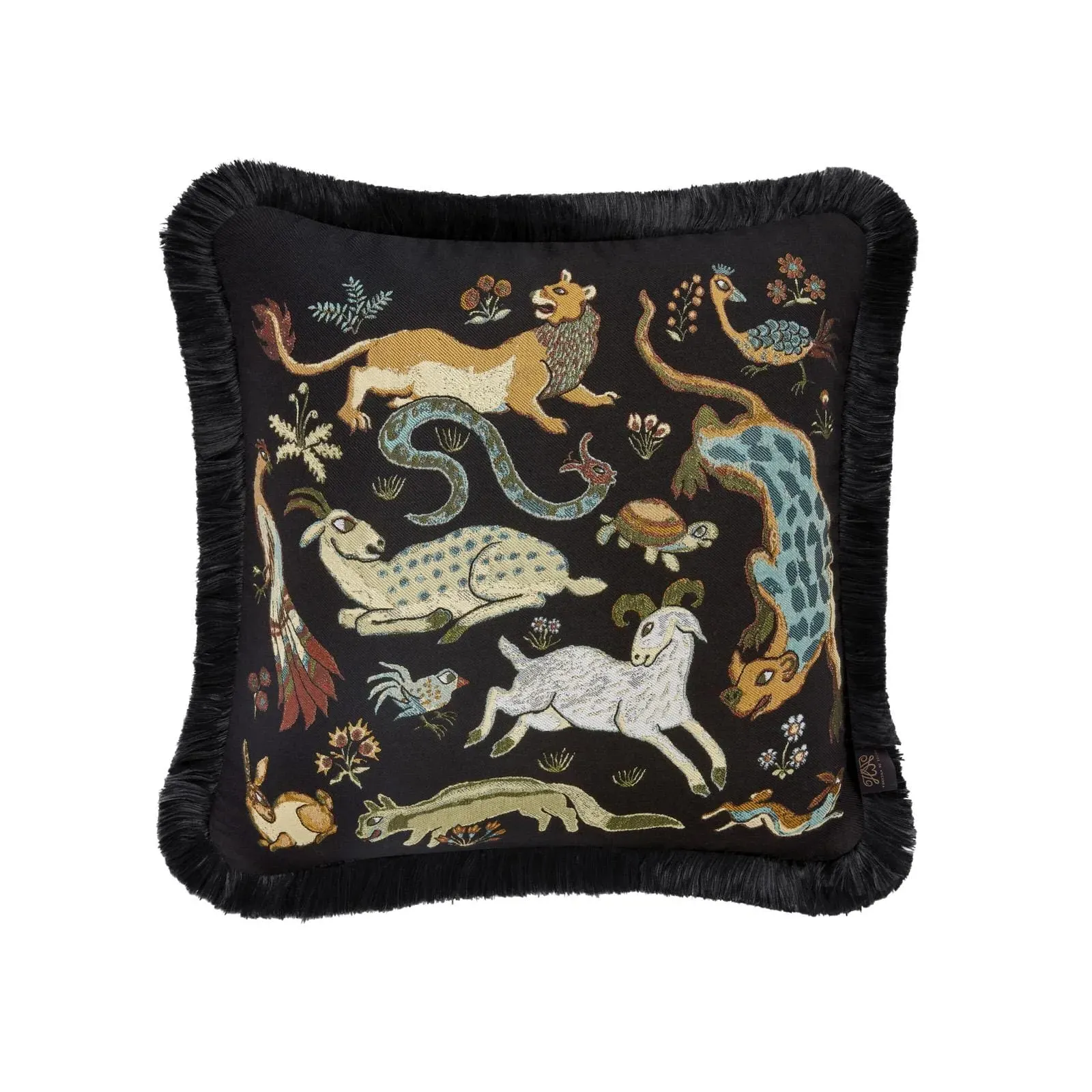 TREMATONIA Medium Jacquard Cushion - Ebony image