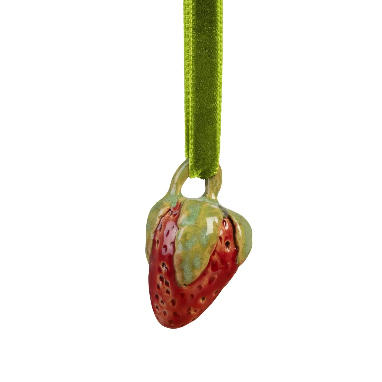 WHAT THE GLAZES Ceramic Strawberry Decoration - Red product