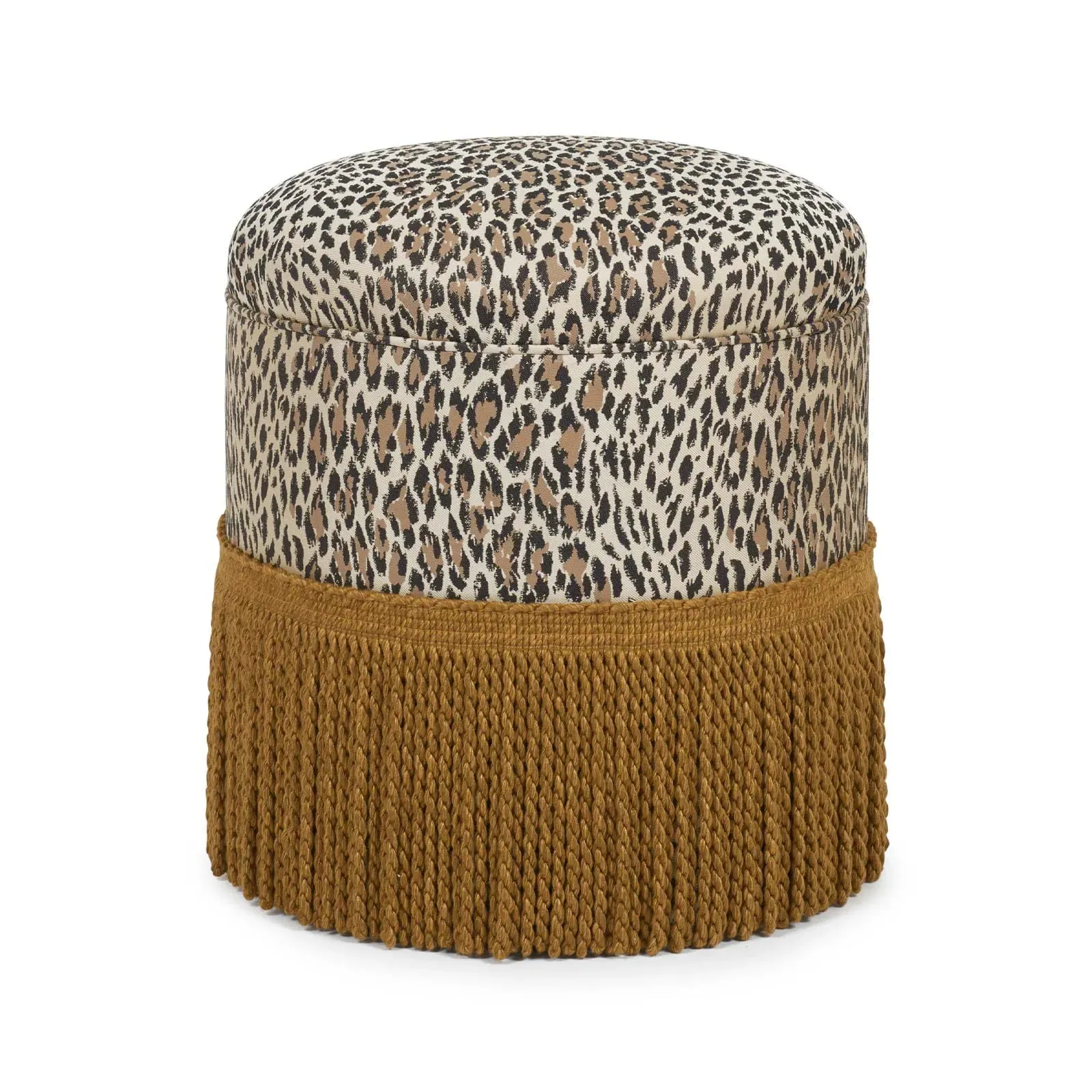 Wild Card Jacquard Ottoman - Butterscotch image