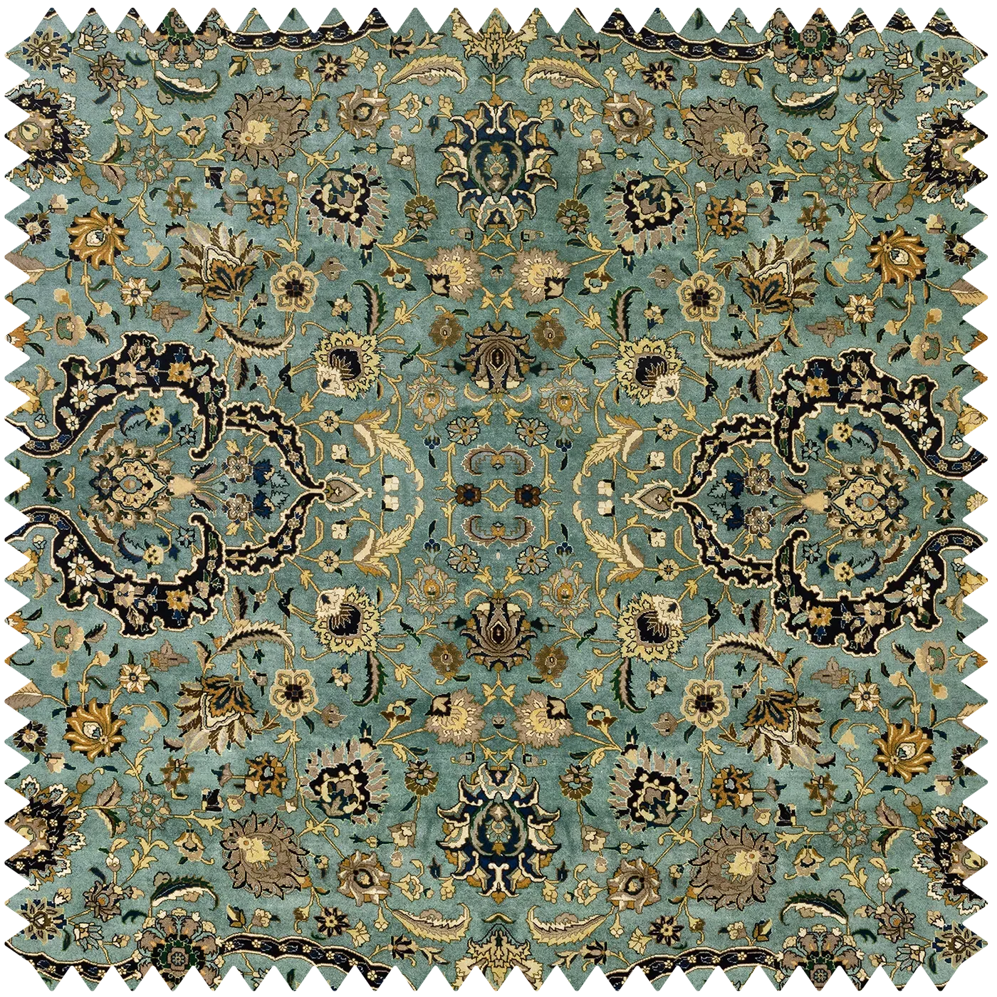 Zanjan Velvet Fabric - Sapphire, Cotton