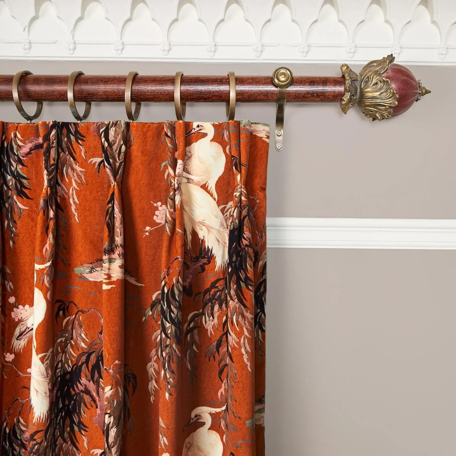 ZEUS Velvet Curtain - Tobacco image