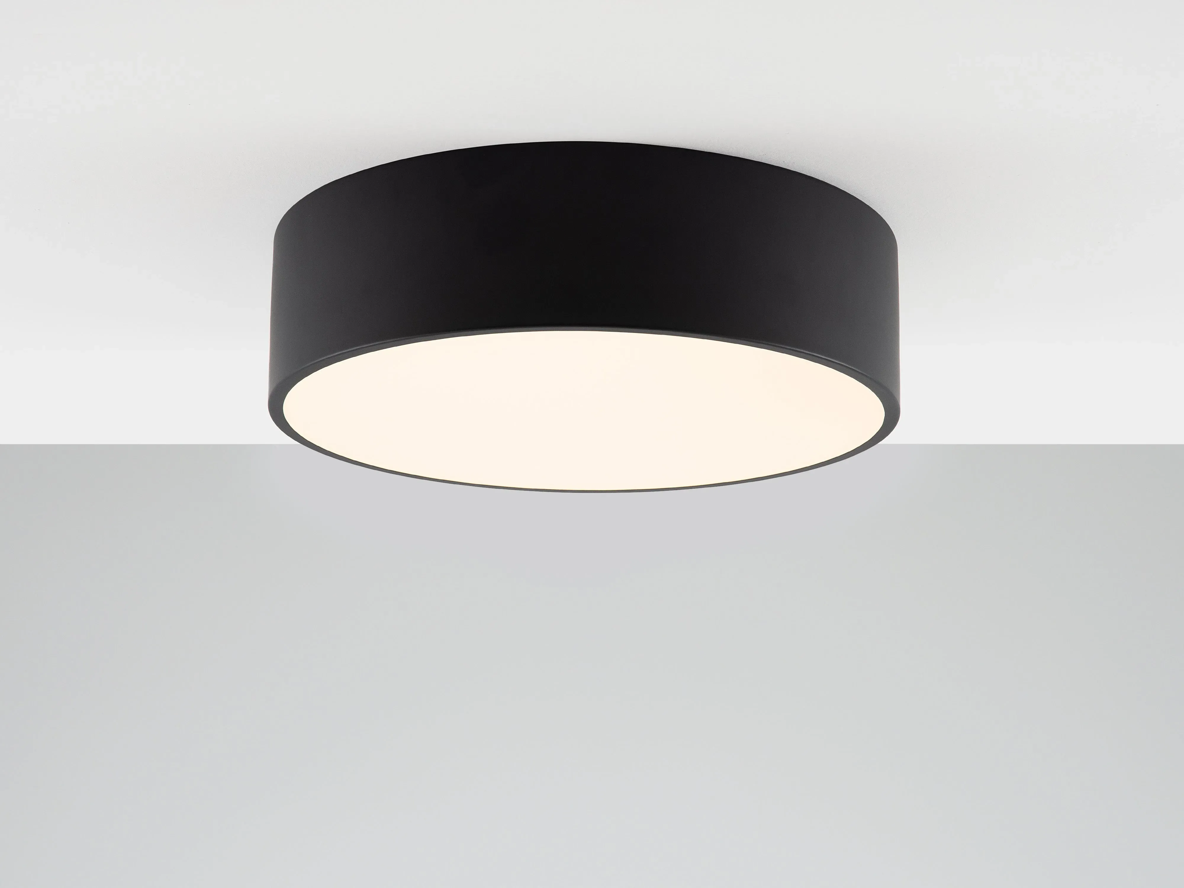 charcoal-grey-diffuser-flush-ceiling-light image