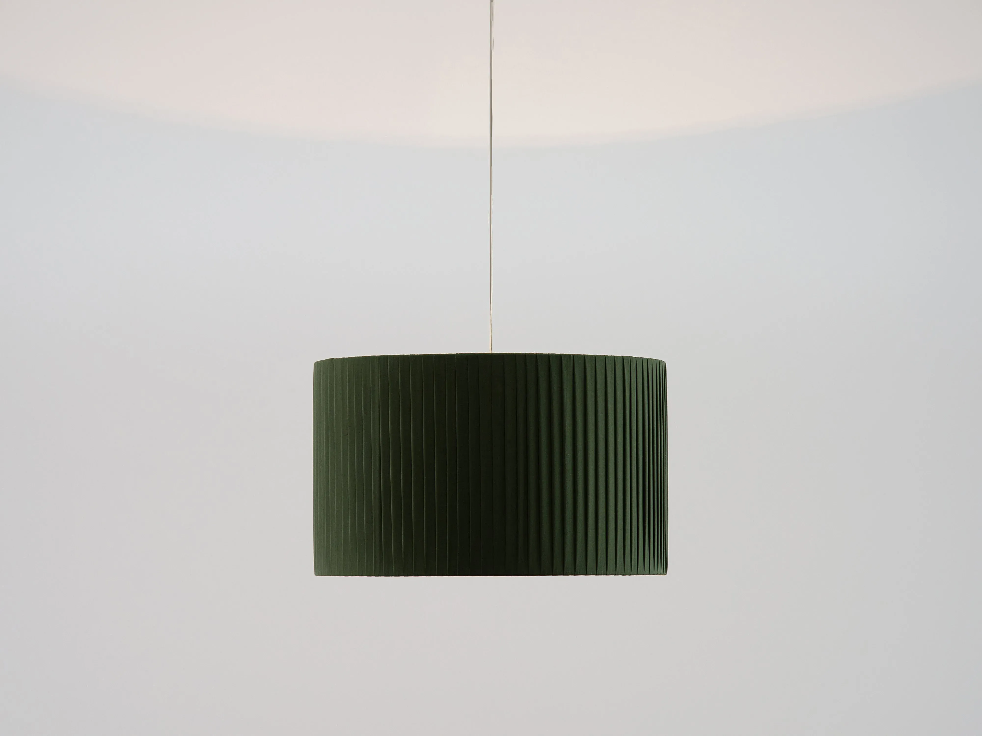 olive-green-large-pleated-shade image