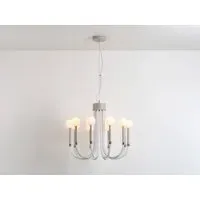10 Light Glass Arm Chandelier - Sand