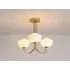 3 Light Dome Ceiling Light - Brass