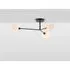 3 Light Flush Ceiling Light - Charcoal Grey, Metal