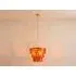 3 Tiered Chandelier - Amber Glass