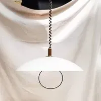 Adjustable Ceiling Pendant Light - Brown, White