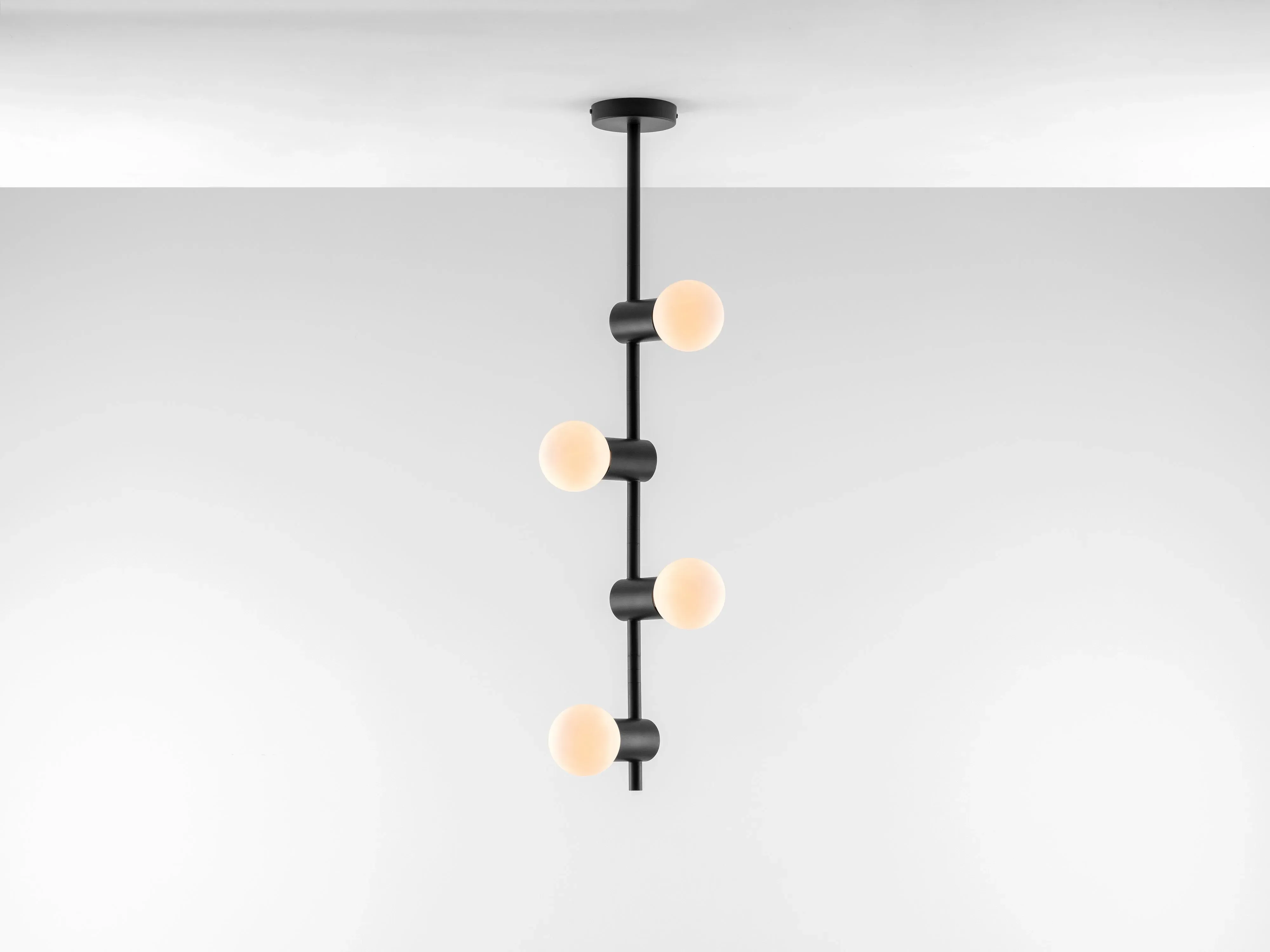 Angled Ceiling Light - Charcoal Grey, Metal image