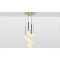 Brass Cluster Ceiling Light - Brass, Glass