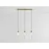Brass Ribbed Glass Cluster Ceiling Light - Brass, Glass