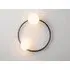 Charcoal Grey Ring Wall Light with Opal Glass Shades