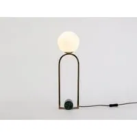 Column Table Lamp - Olive Green, Marble