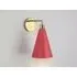 Cone Shade Wall Light - Coral, Brass