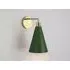 Cone Shade Wall Light - Olive Green, Brass