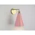 Cone Shade Wall Light - Pink, Brass