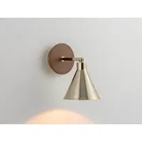 Cone Wall Light with Adjustable Arm - Brass