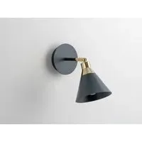 Cone Wall Light with Adjustable Arm - Charcoal Grey