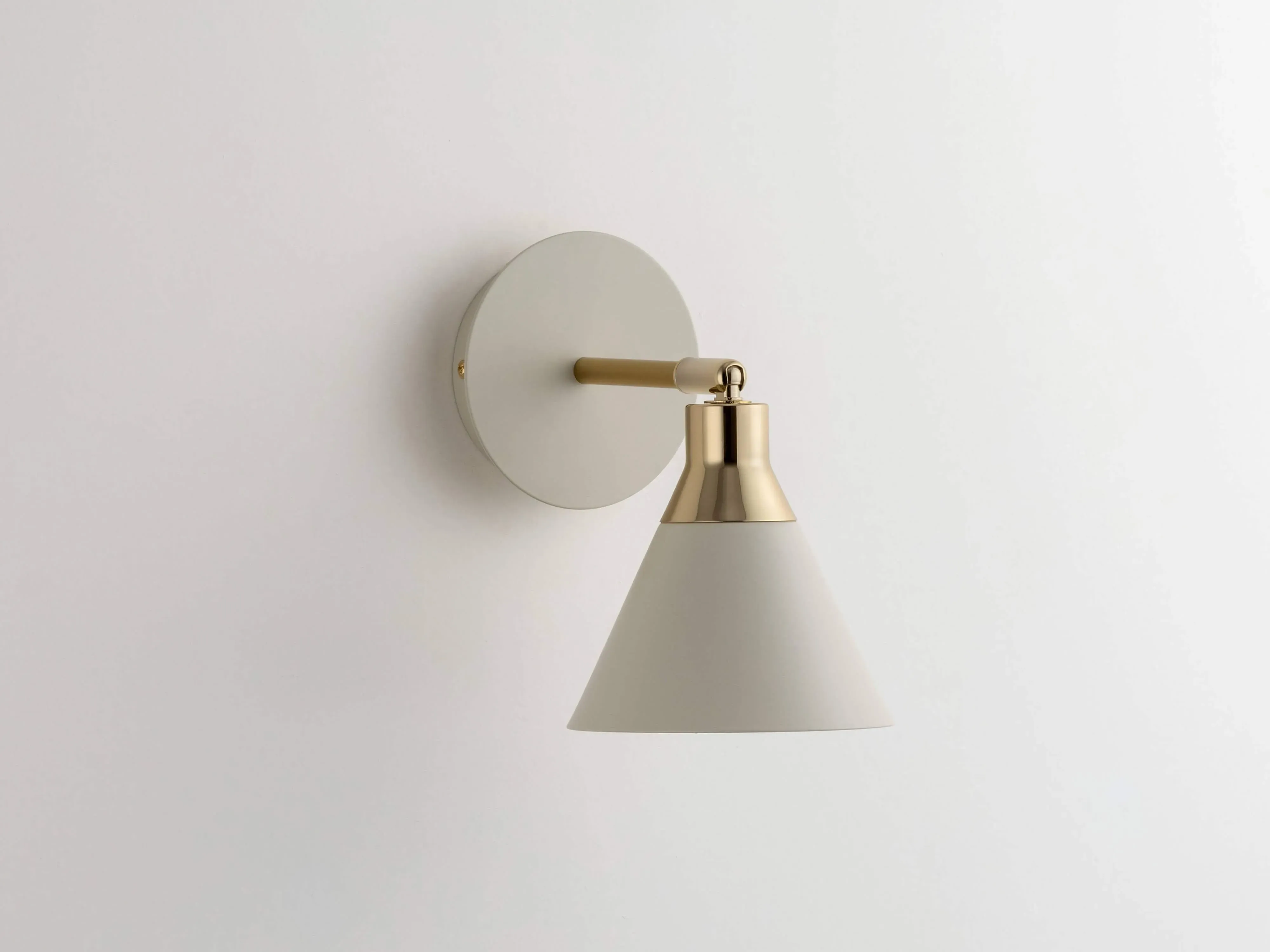 Cone Wall Light with Adjustable Arm - Sand Grey
