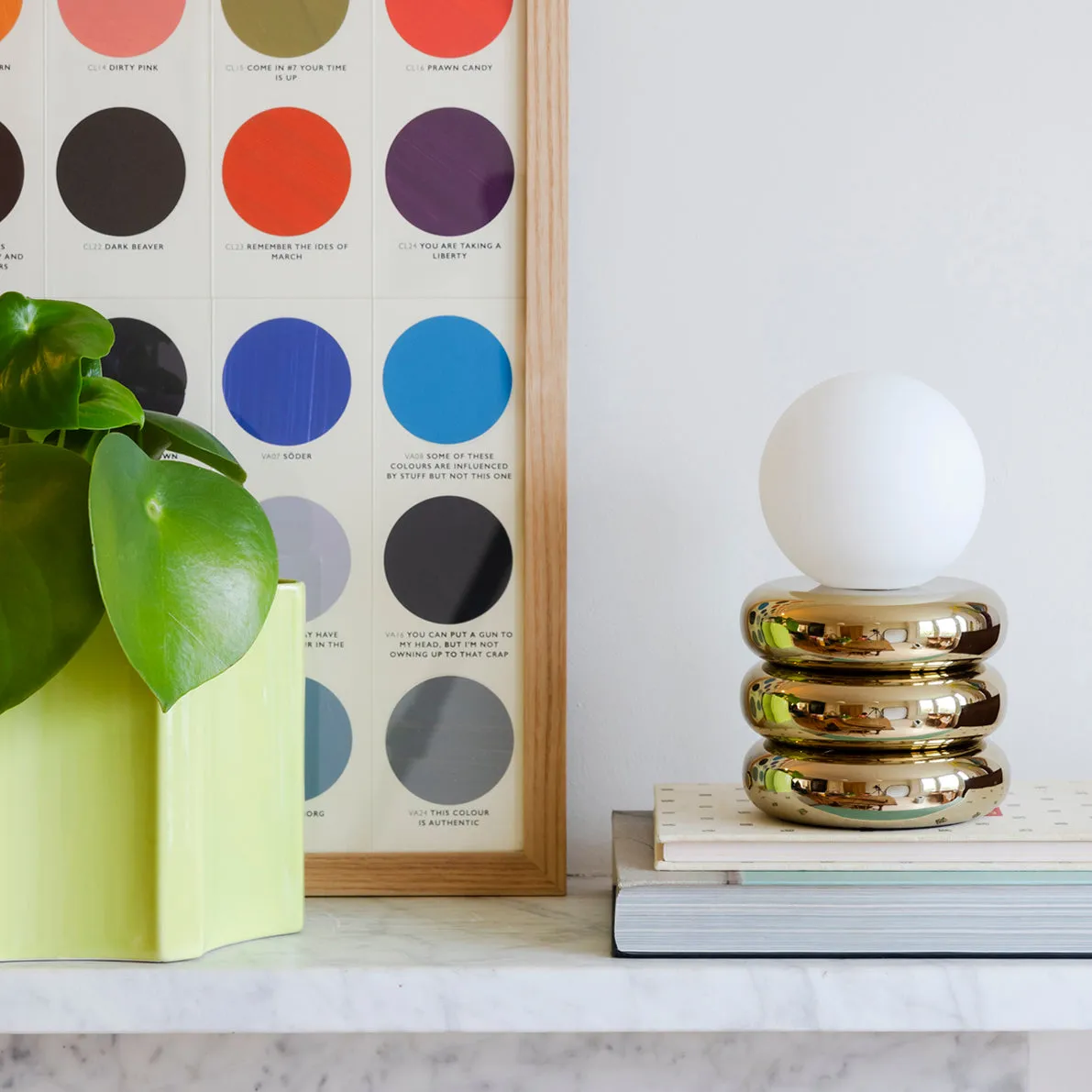 Cordless Tube Table Lamp with USB Charging - Brass