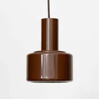 Danish Industrial Ceiling Pendant Light - Brown Enamel