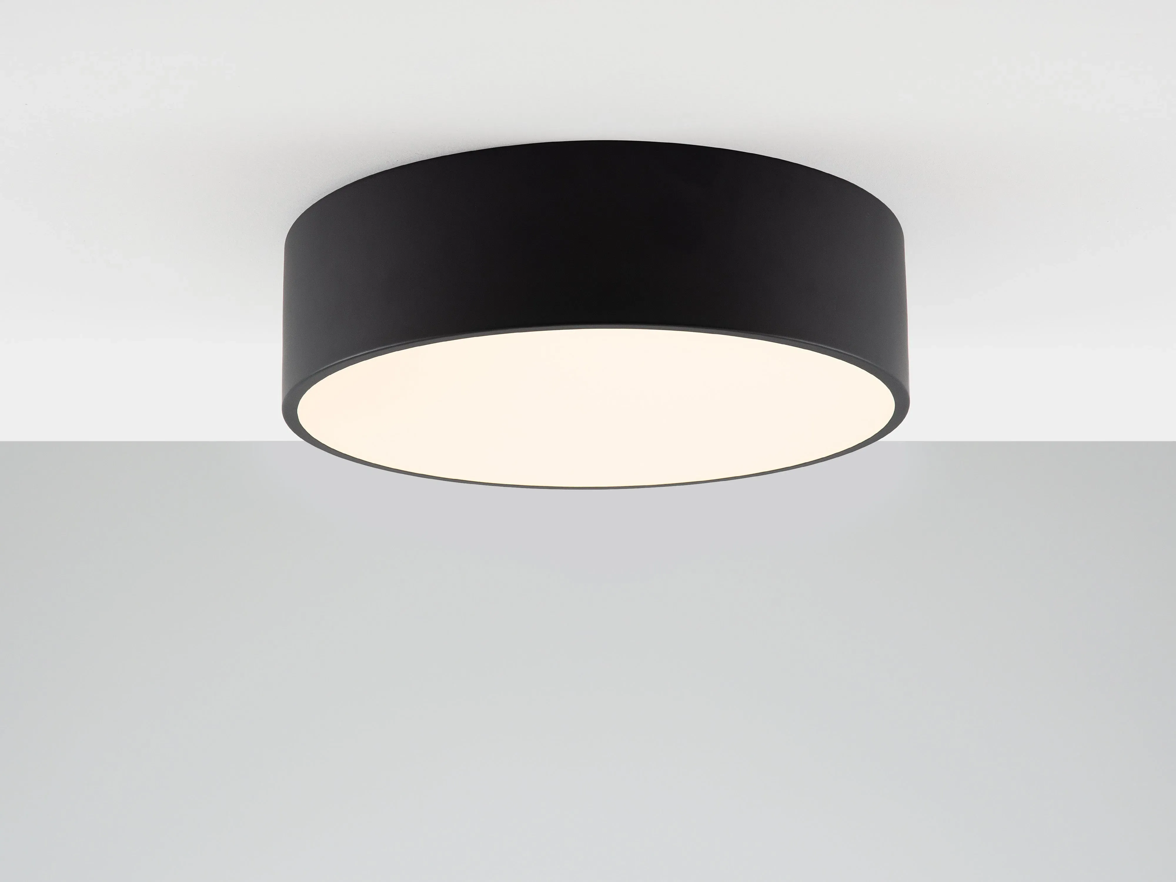 Diffuser Flush Ceiling Light - Charcoal Grey