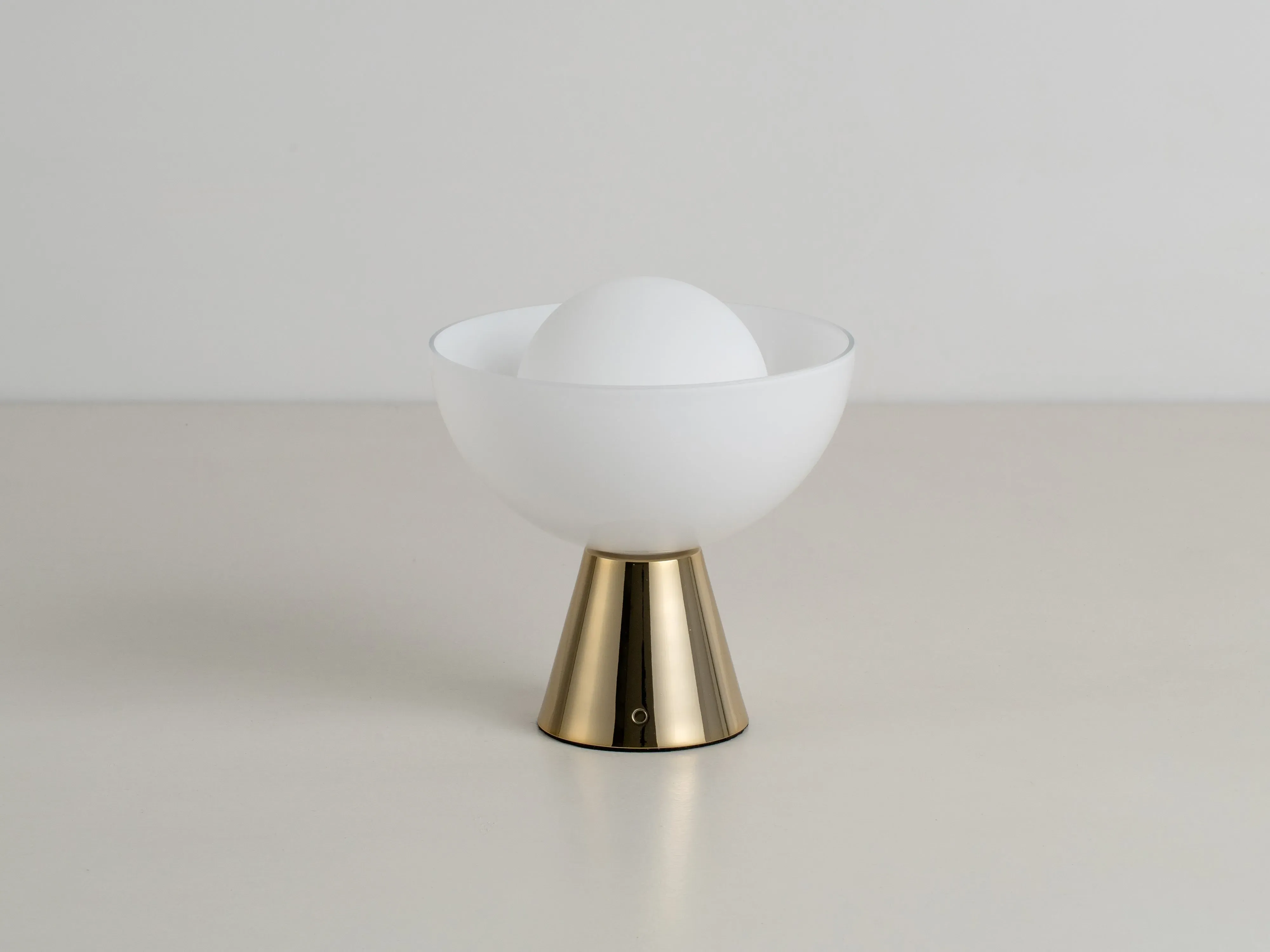 Dome Cordless Table Lamp - Brass, Glass image