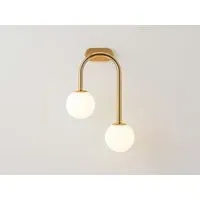 Drop Curve Wall Light - Brass