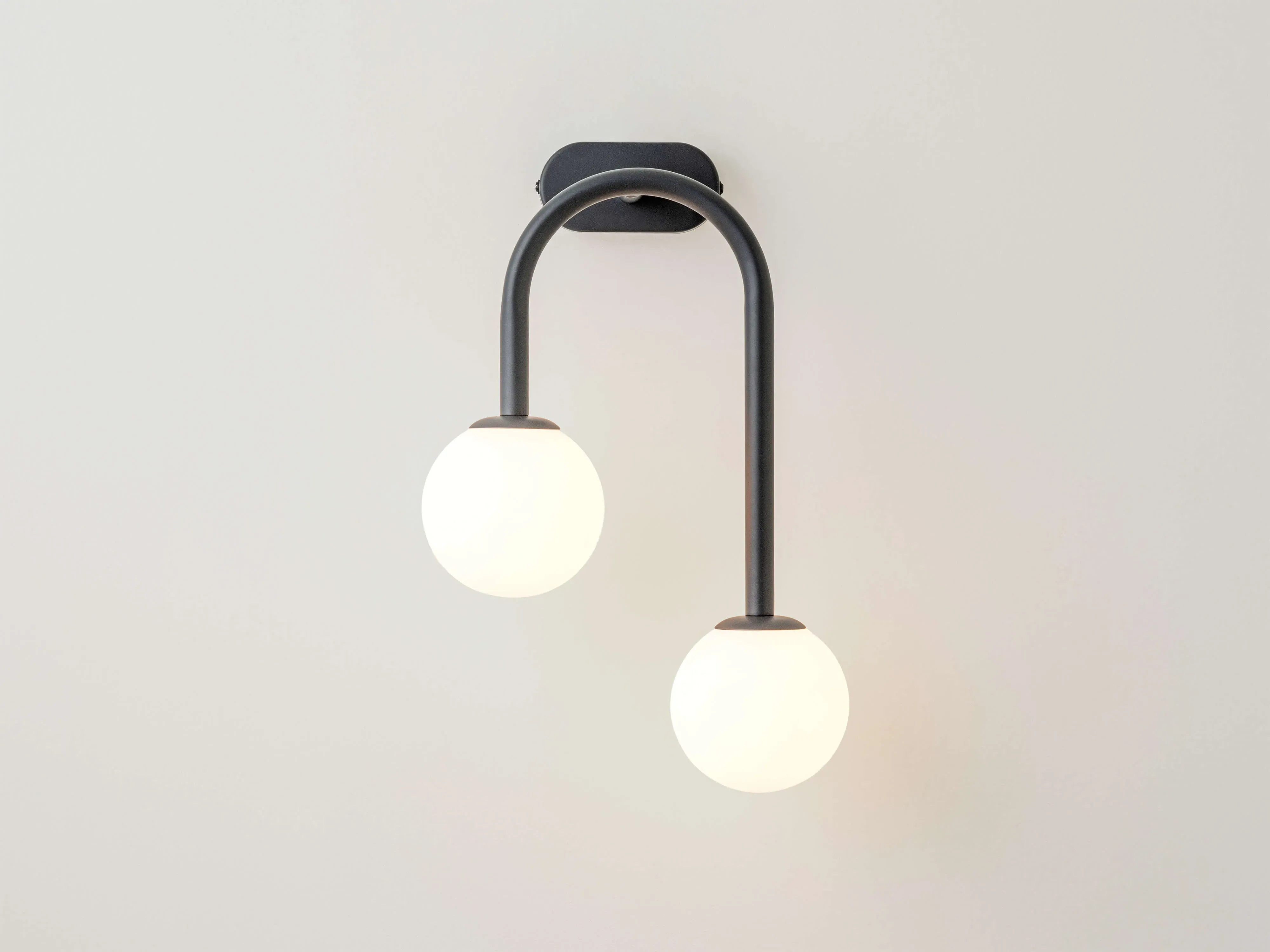Drop Curve Wall Light - Charcoal Grey