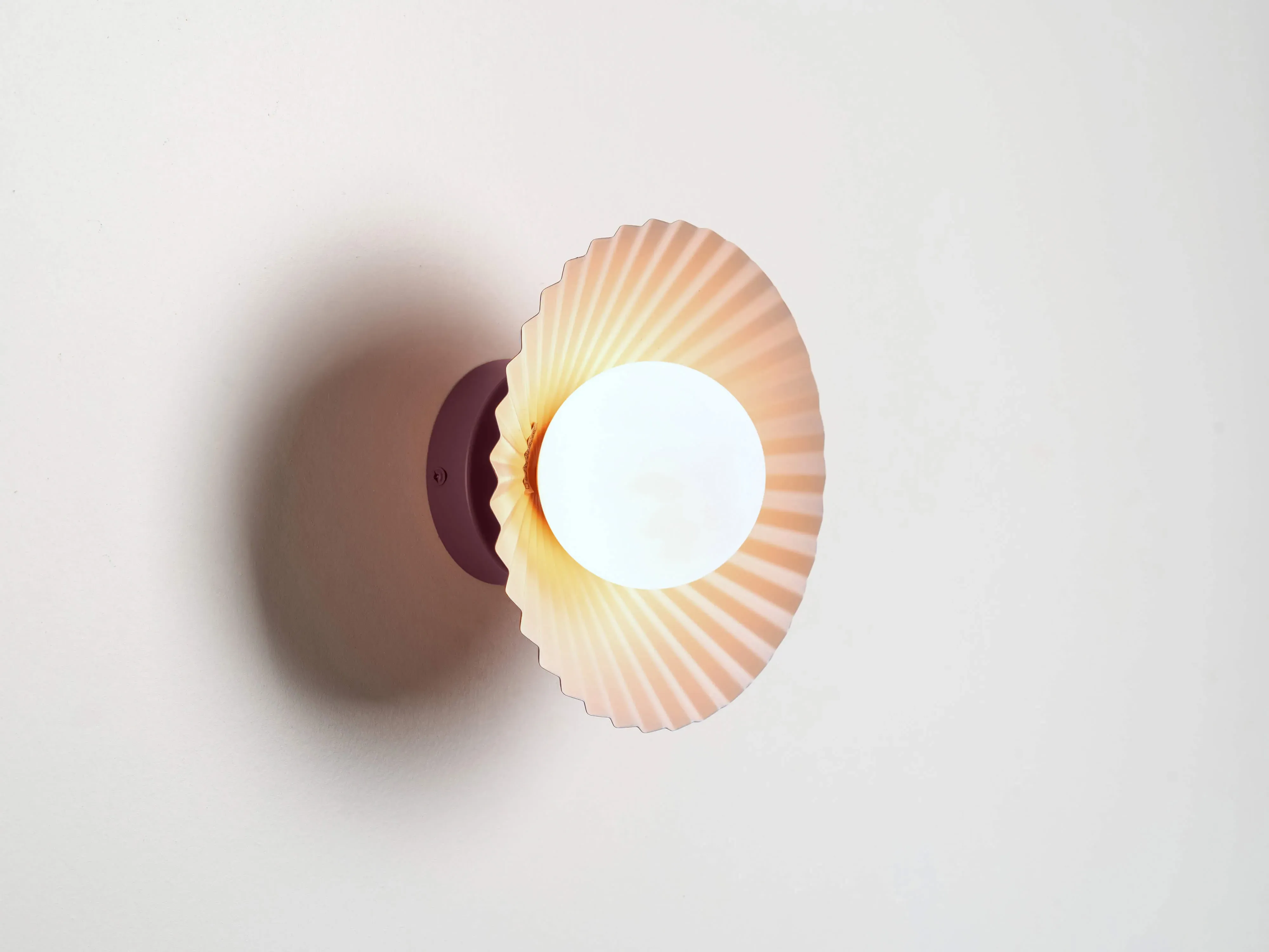 Emma Gurner Flush Pleat Wall Light - Burgundy image