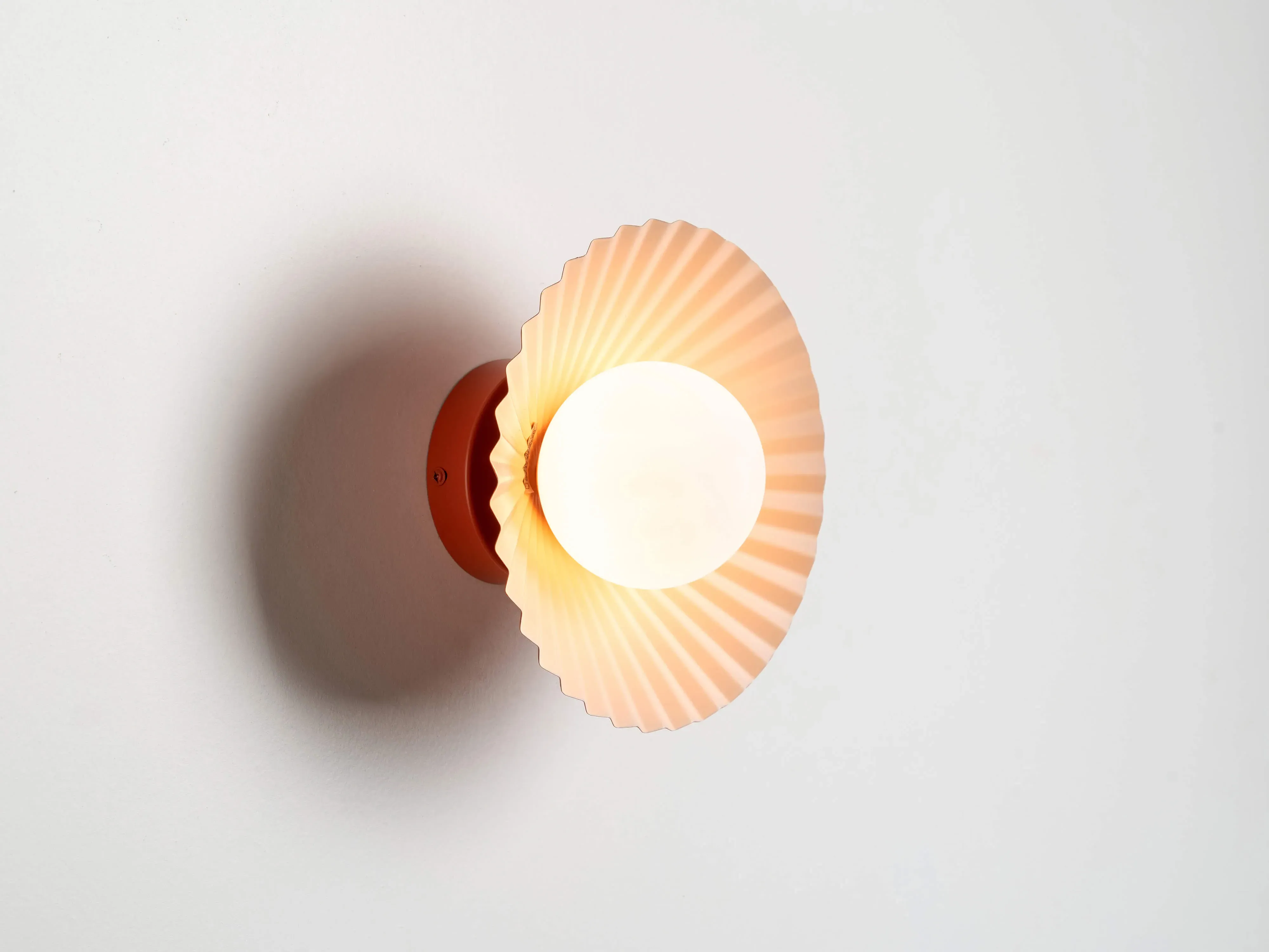 Emma Gurner Flush Pleat Wall Light - Burnt Orange