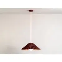 Emma Gurner Large Pleat Ceiling Pendant - Burgundy