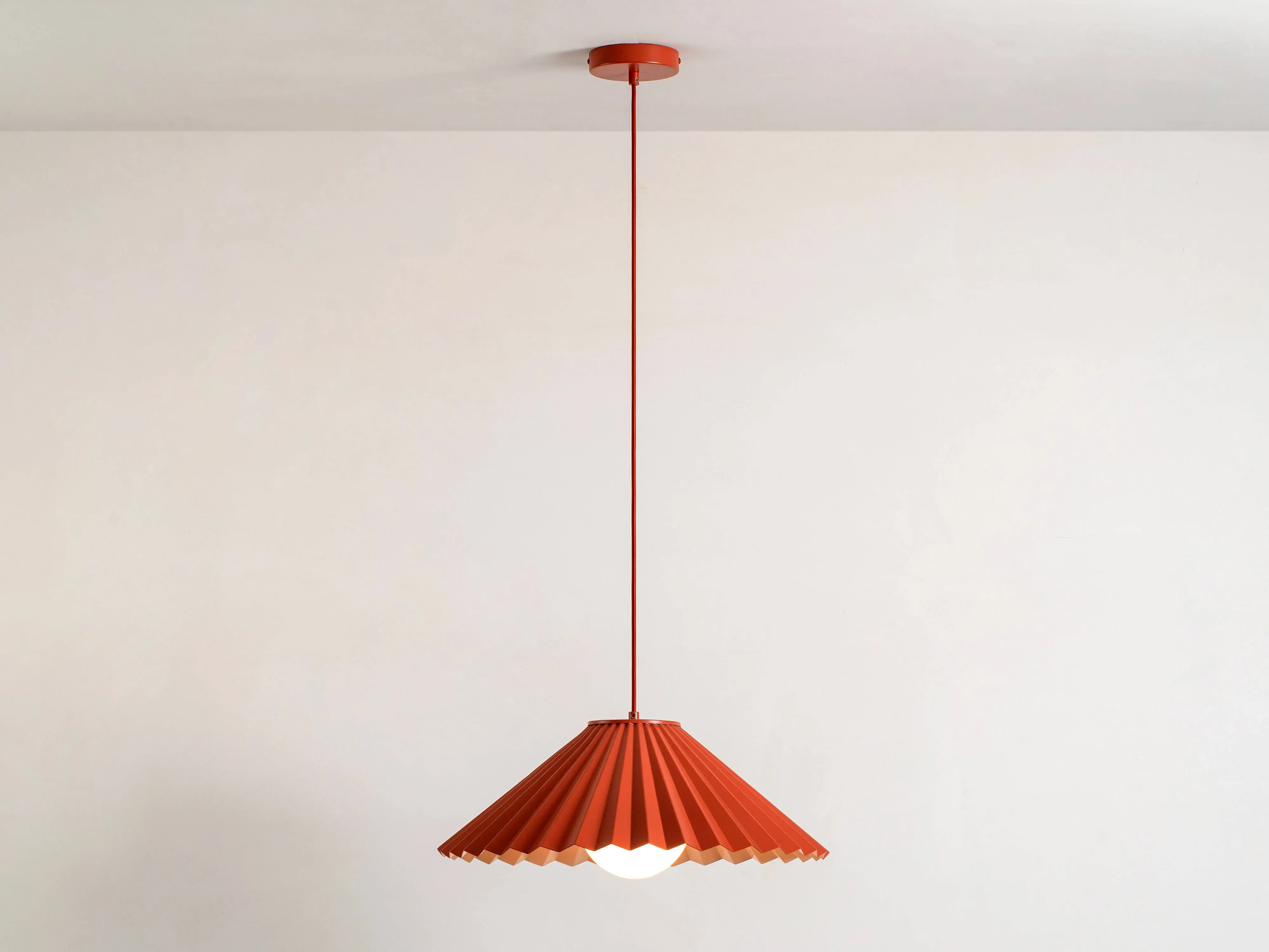 Emma Gurner Large Pleat Ceiling Pendant - Burnt Orange