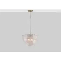 Glass Disk Chandelier Ceiling Light - White