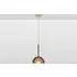 Glass Dome Ceiling Light - Charcoal Grey, Brass