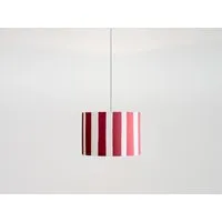 Jam Stripe Printed Lamp Shade - Red, White Cotton alternate view
