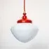 Large Opaline Ceiling Pendant - Red