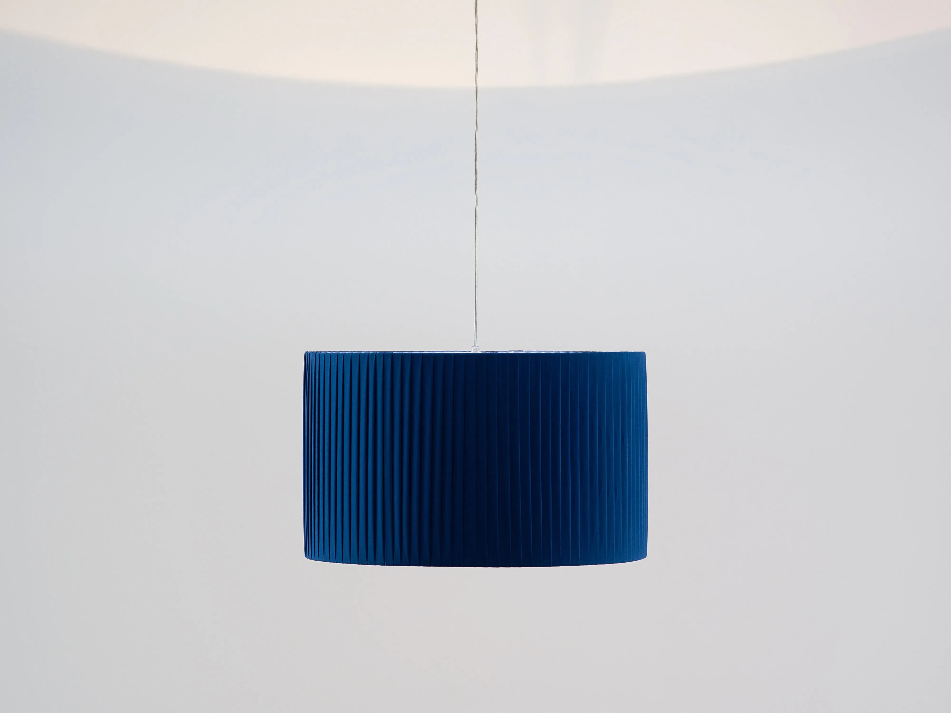 Large Pleated Lamp Shade - Blue image