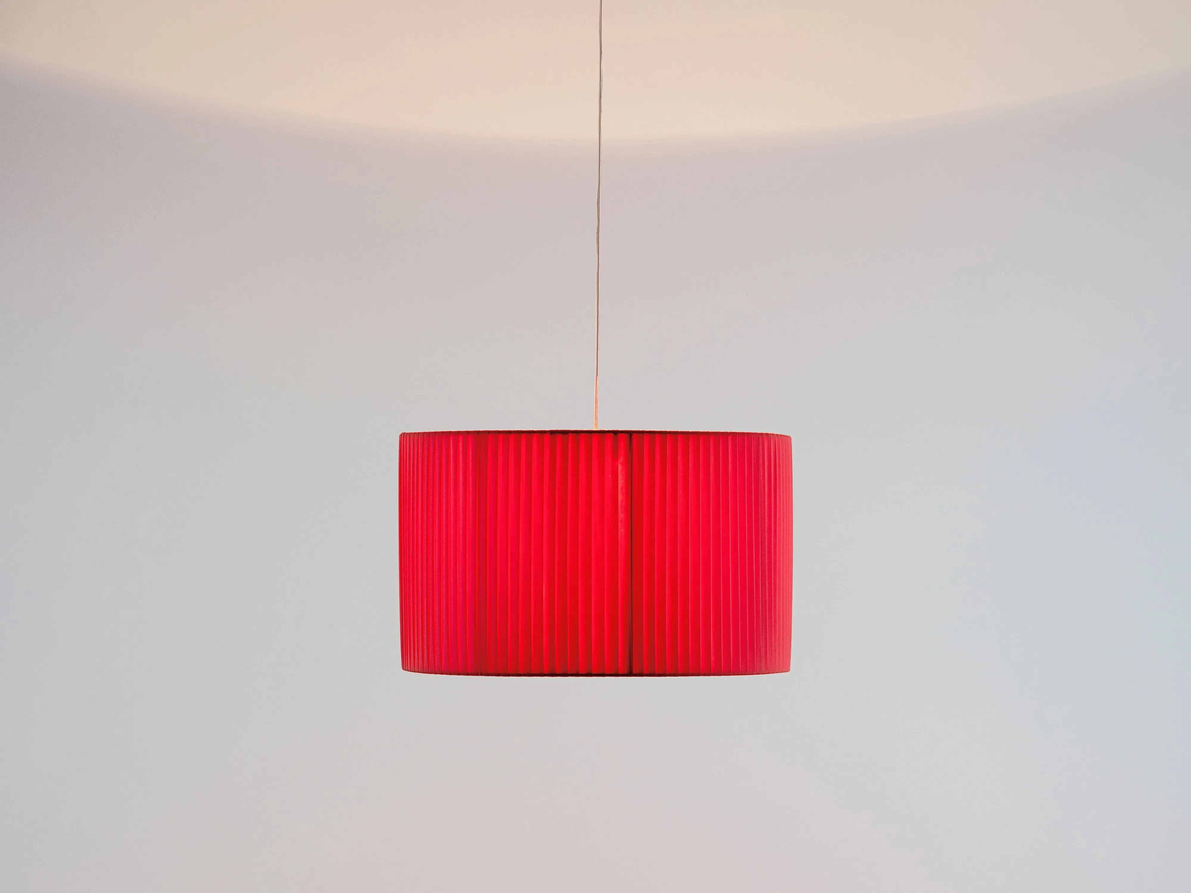 Large Pleated Lamp Shade - Coral